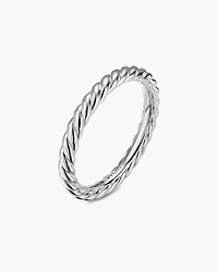 DY Cable Band Ring Platinum, 2.45mm