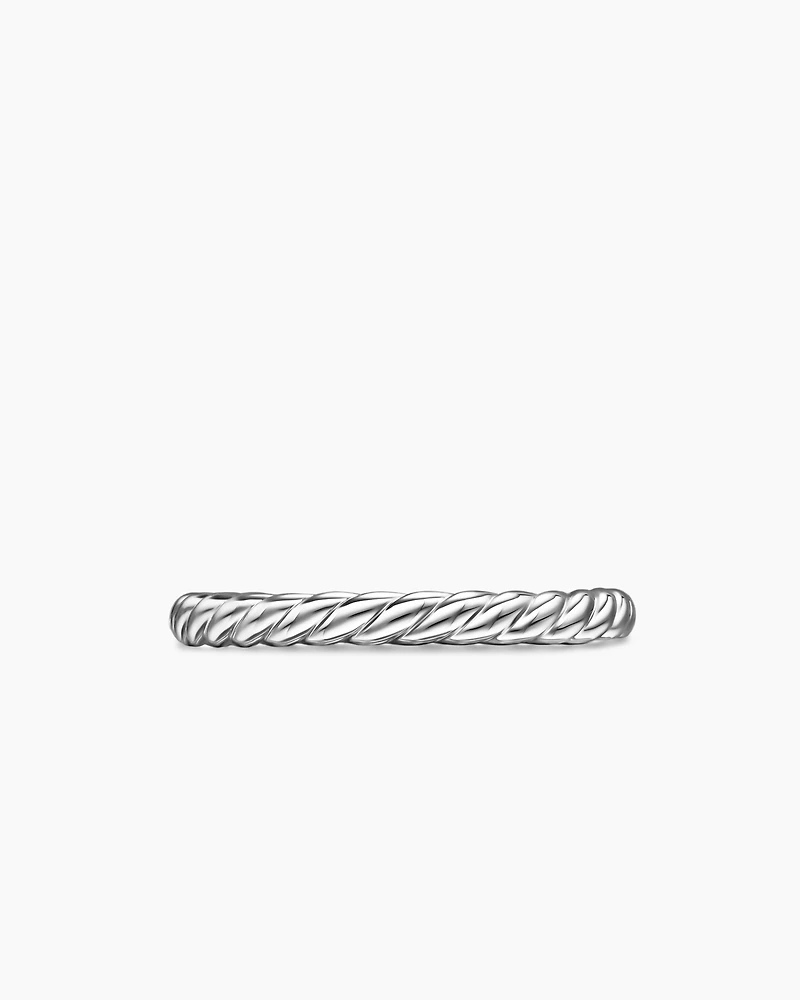 DY Cable Band Ring Platinum, 2.45mm