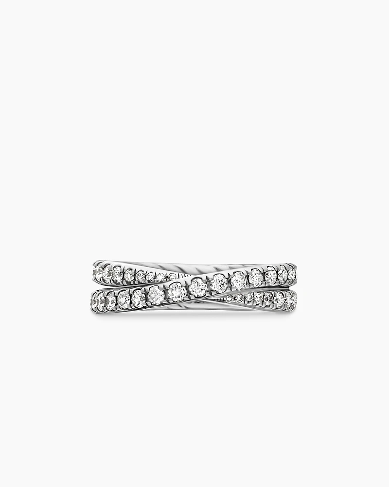 DY Crossover® Band Ring Platinum with Diamonds, 5.2mm