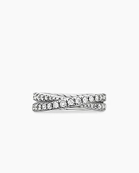 DY Crossover® Band Ring Platinum with Diamonds, 5.2mm