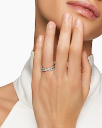 DY Crossover® Band Ring Platinum with Diamonds, 5.2mm