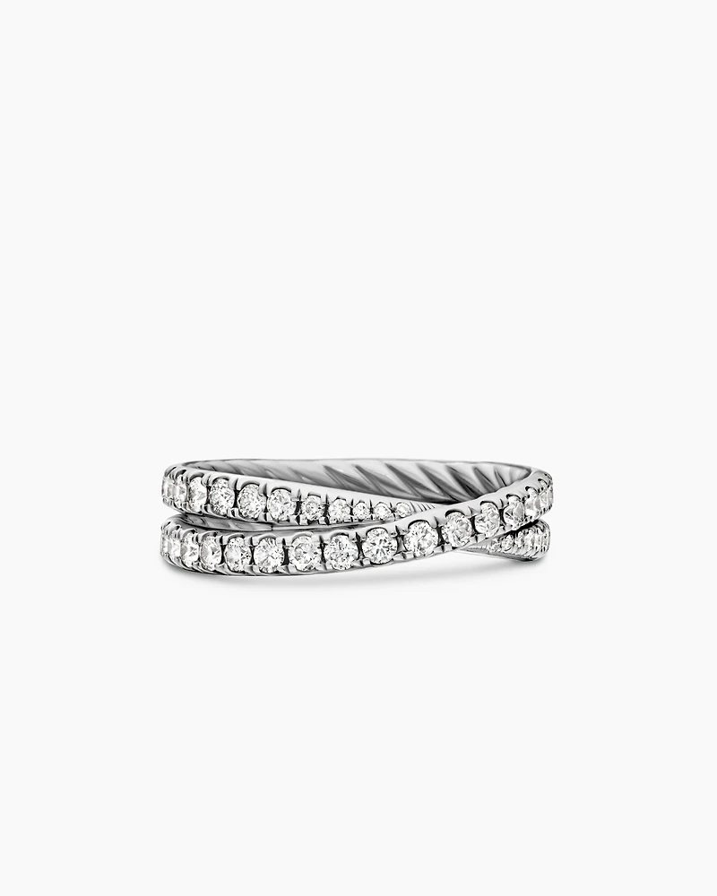 DY Crossover® Band Ring Platinum with Diamonds, 5.2mm