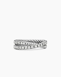 DY Crossover® Band Ring Platinum with Diamonds, 5.2mm