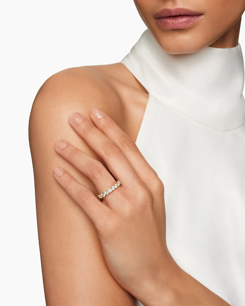 DY Eden Band Ring in 18K Yellow Gold with Diamonds, 3.6mm