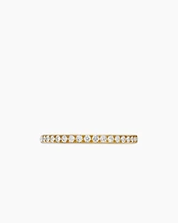 DY Eden Band Ring 18K Yellow Gold with Pavé Diamonds, 1.85mm