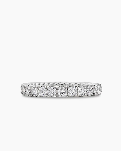 DY Eden Band Ring Platinum with Diamonds, 2.8mm