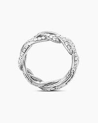 DY Wisteria Band Ring in Platinum with Diamonds, 7.3mm