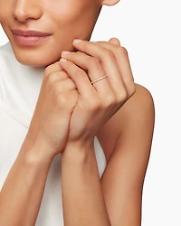 DY Eden Partway Band Ring 18K Yellow Gold with Diamonds