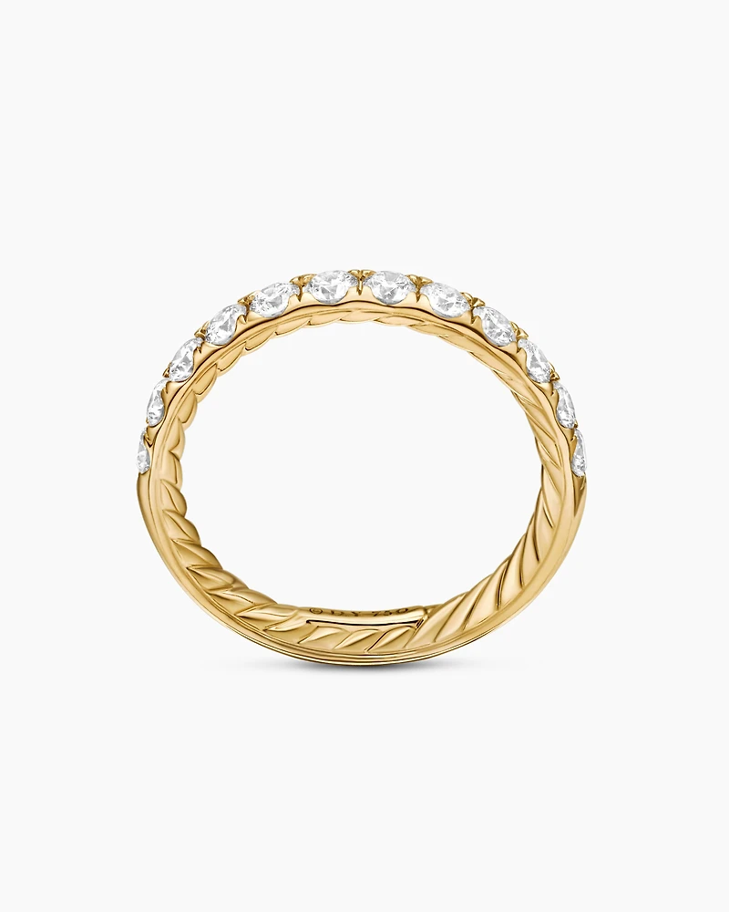 DY Eden Partway Band Ring 18K Yellow Gold with Diamonds