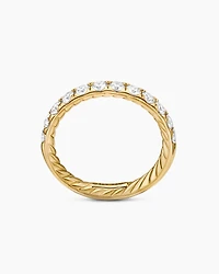 DY Eden Partway Band Ring 18K Yellow Gold with Diamonds