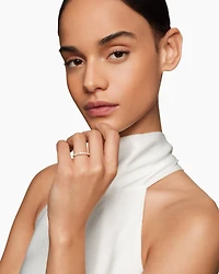 DY Eden Partway Band Ring 18K Yellow Gold with Diamonds