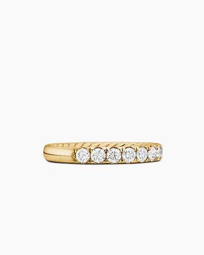 DY Eden Partway Band Ring 18K Yellow Gold with Diamonds