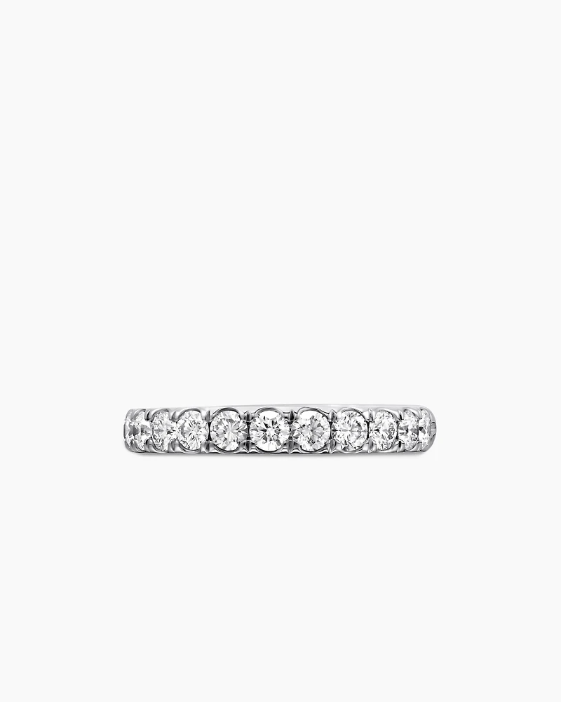 DY Eden Partway Band Ring Platinum with Diamonds, 2.8mm