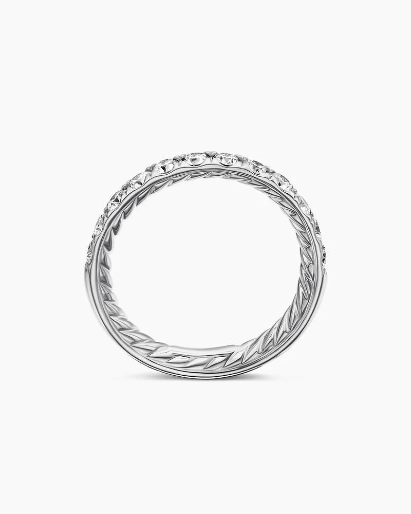 DY Eden Partway Band Ring Platinum with Diamonds, 2.8mm