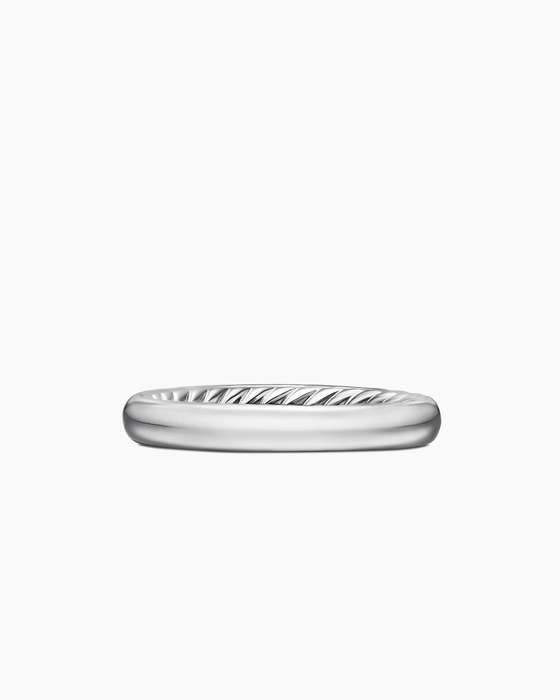 DY Eden Partway Band Ring Platinum with Diamonds, 2.8mm