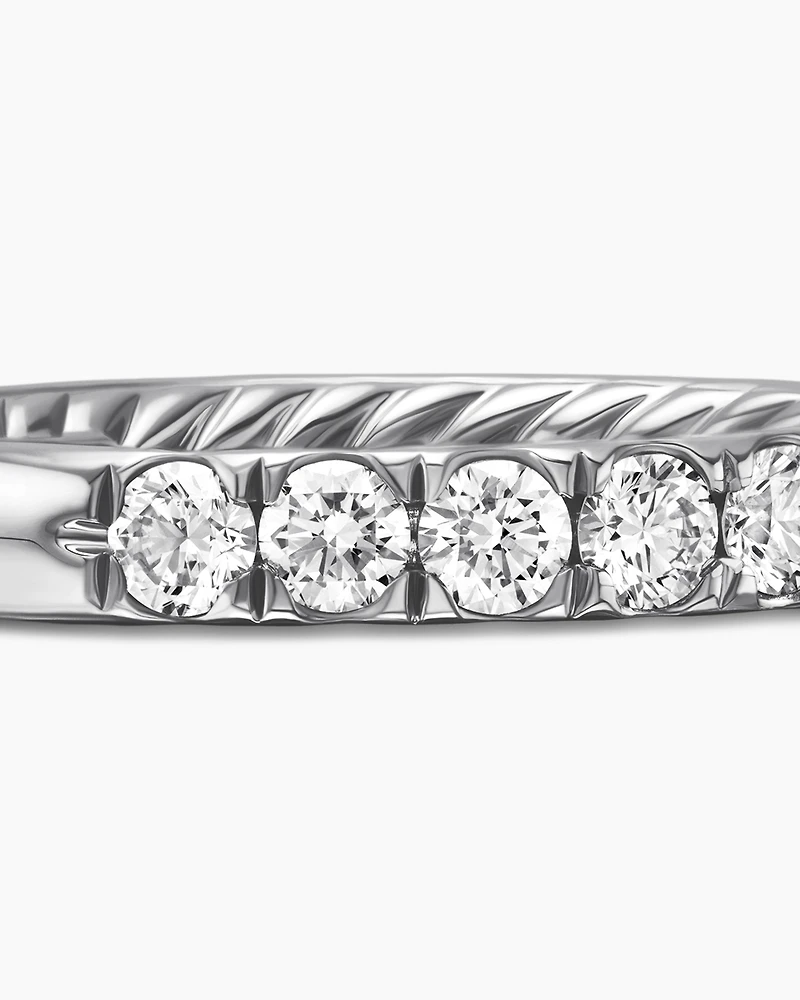DY Eden Partway Band Ring Platinum with Diamonds, 2.8mm