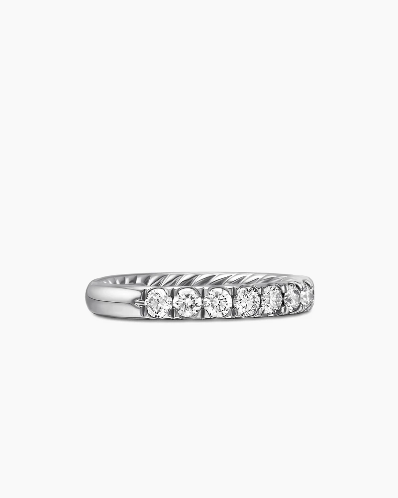 DY Eden Partway Band Ring Platinum with Diamonds, 2.8mm