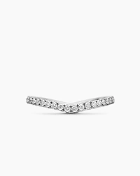 DY Crossover® Nesting Band Ring in Platinum with Pavé Diamonds, 1.9mm