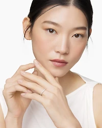 DY Crossover® Nesting Band Ring in Platinum with Pavé Diamonds, 1.9mm