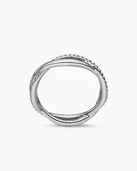 DY Infinity Band Ring Platinum with Diamonds, 4.18mm