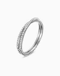DY Crossover® Micro Pavé Band Ring Platinum with Diamonds, 3.14mm
