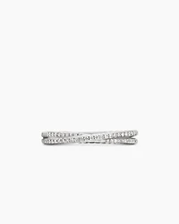 DY Crossover® Micro Pavé Band Ring Platinum with Diamonds, 3.14mm