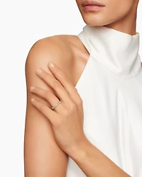 DY Crossover® Micro Pavé Band Ring Platinum with Diamonds, 3.14mm