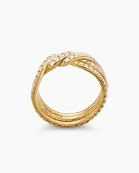 Continuance® Three Row Band Ring 18K Yellow Gold with Diamonds, 6mm