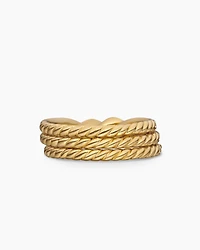 Continuance® Three Row Band Ring 18K Yellow Gold with Diamonds, 6mm