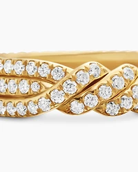 Continuance® Three Row Band Ring 18K Yellow Gold with Diamonds, 6mm