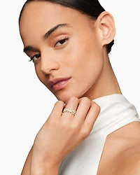 Continuance® Three Row Band Ring 18K Yellow Gold with Diamonds, 6mm