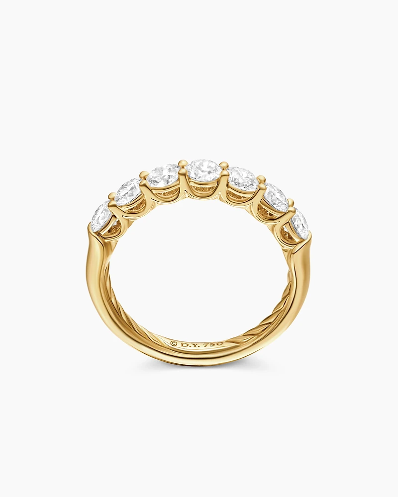DY Eden Partway Band Ring 18K Yellow Gold with Diamonds