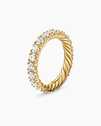 DY Eden Eternity Band Ring in 18K Yellow Gold with Diamonds, 3.2mm