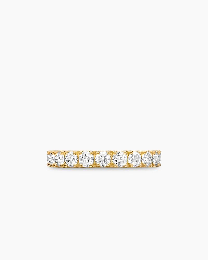 DY Eden Eternity Band Ring in 18K Yellow Gold with Diamonds, 3.2mm