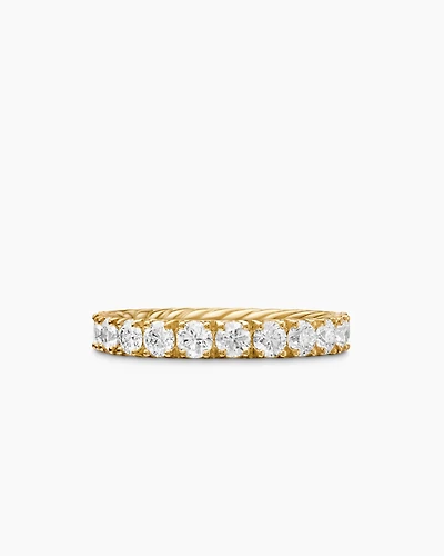 DY Eden Eternity Band Ring in 18K Yellow Gold with Diamonds, 3.2mm