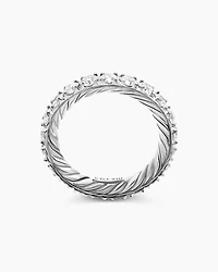 DY Eden Eternity Band Ring Platinum with Diamonds, 3.2mm