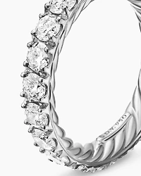 DY Eden Eternity Band Ring Platinum with Diamonds, 3.2mm
