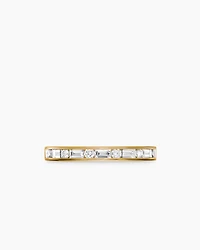 DY Eden Partway Alternating Diamond Band Ring 18K Yellow Gold with Diamonds, 2.8mm