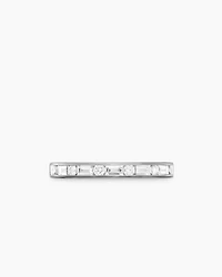 DY Eden Partway Alternating Diamond Band Ring Platinum with Diamonds, 2.8mm