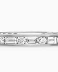 DY Eden Partway Alternating Diamond Band Ring Platinum with Diamonds, 2.8mm
