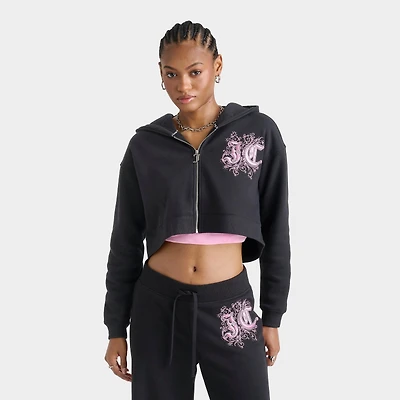 Women's Juicy Couture Ren Cropped Full-Zip Hoodie