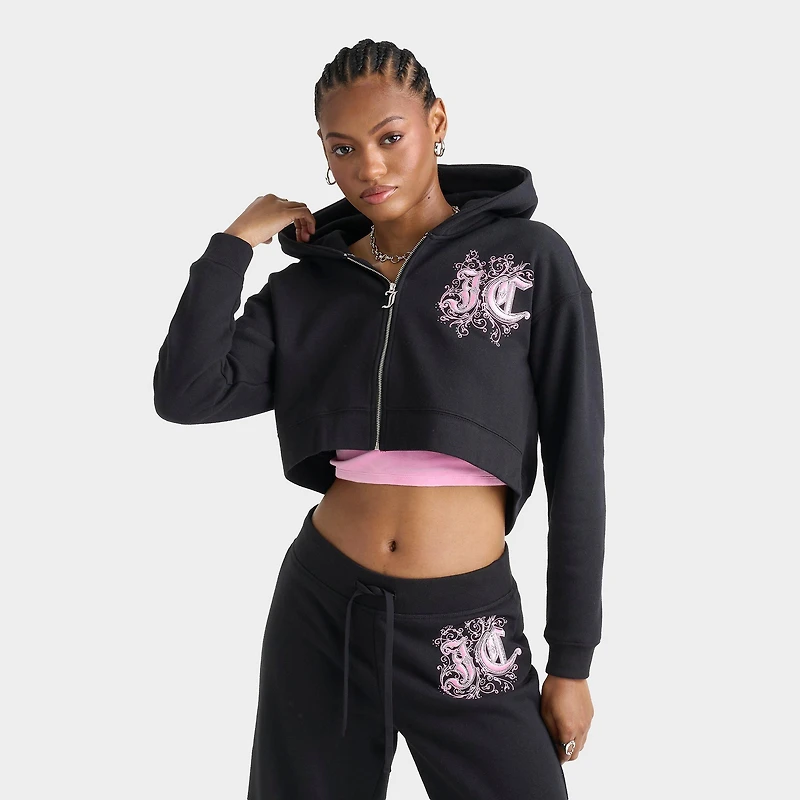 Women's Juicy Couture Ren Cropped Full-Zip Hoodie