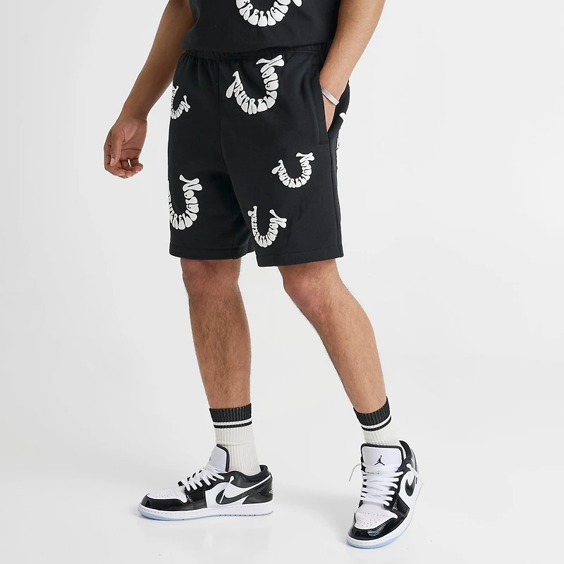 Men's True Religion Warped Logo Fleece Shorts