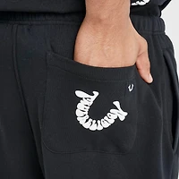 Men's True Religion Warped Logo Fleece Shorts