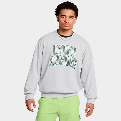 Men's Under Armour UA Icon Heavyweight Terry Oversized Crew Sweatshirt