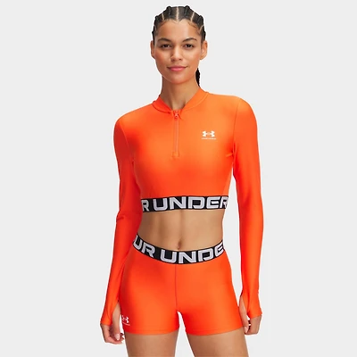 Women's Under Armour HeatGear® Rib Long-Sleeve Quarter-Zip Top