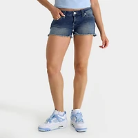 Women's True Religion Joey Low Rise Frayed Denim Shorts