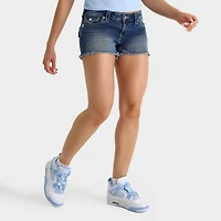Women's True Religion Joey Low Rise Frayed Denim Shorts