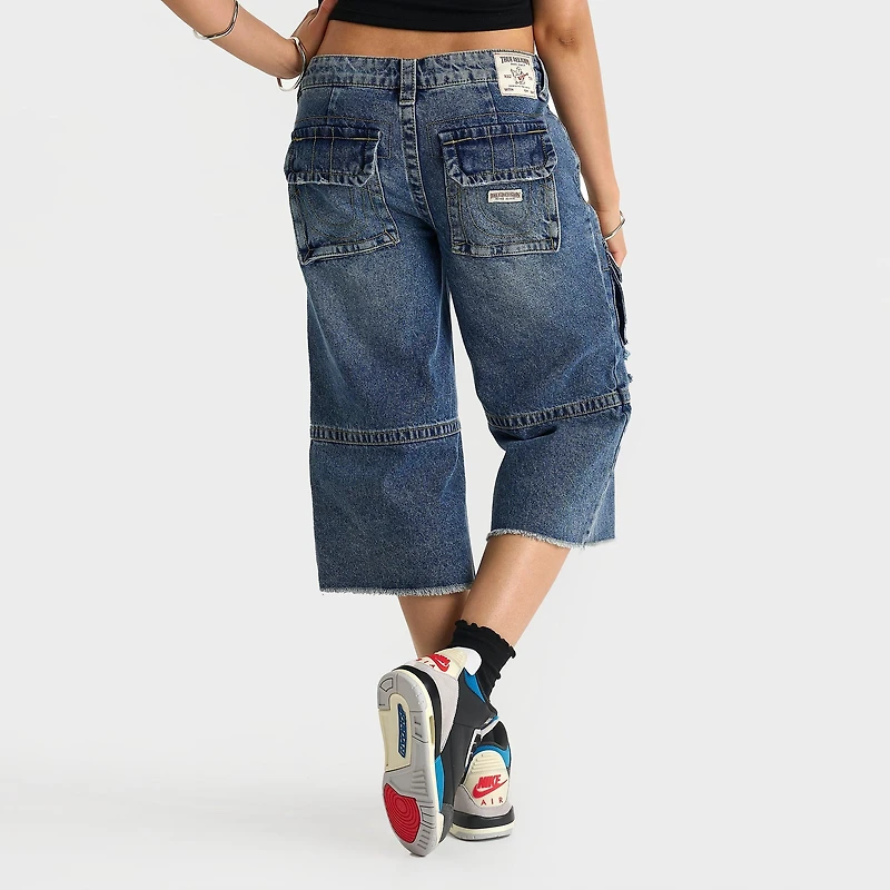 Women's True Religion Bobbi Baggy Denim Capri Pants