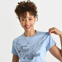 Women's True Religion Crystal Wing Short-Sleeve Baby T-Shirt